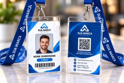 Crachá de Acrílico Personalizado com Tirante